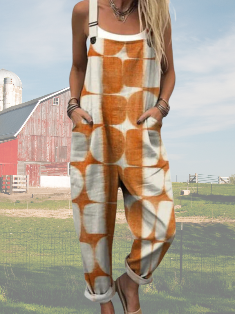 Sorella - Abstract Art Pattern Wide Leg Jumpsuit