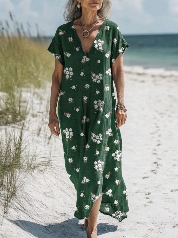 Erica - Lightweight Spring Floral Dress with Pockets