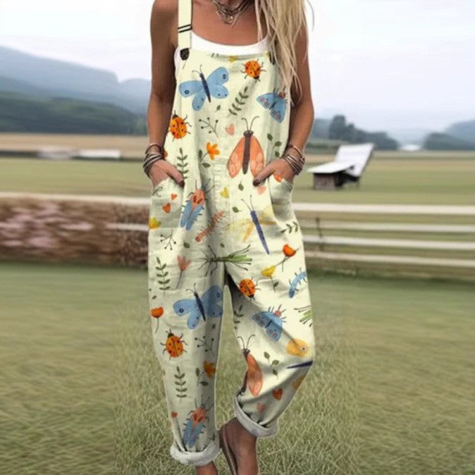 Odessa - Women’s Butterfly Art Pattern Jumpsuit
