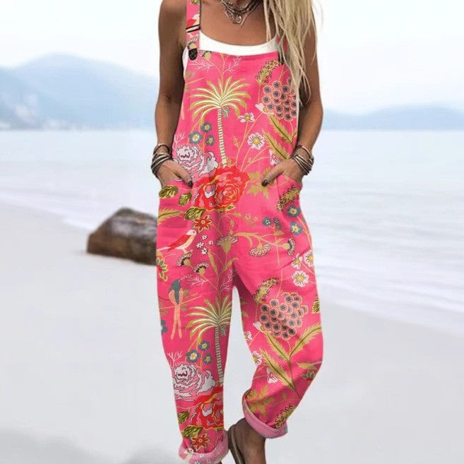 Vintage Floral Jumpsuit Women - Effortless Style & All-Day Comfort