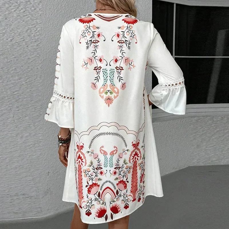 Kissia | Artistic Boho Print Dress