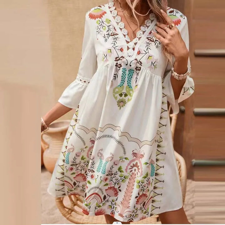 Kissia | Artistic Boho Print Dress