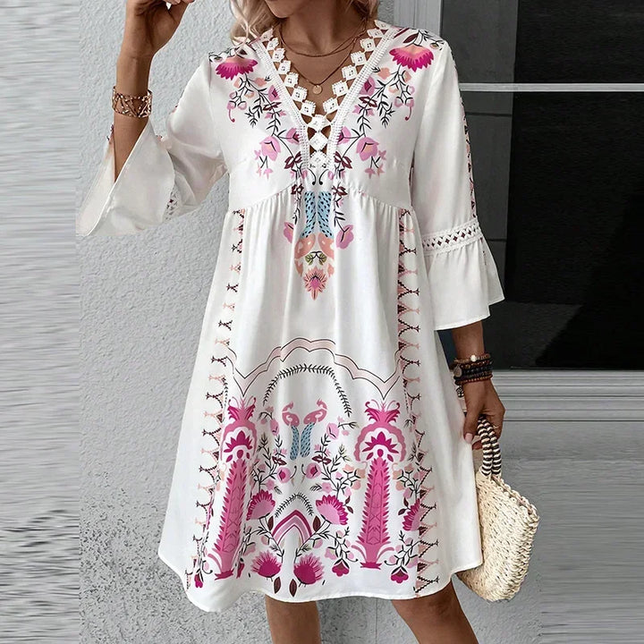 Kissia | Artistic Boho Print Dress